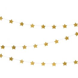 Γιρλάντα με χρυσά Αστεράκια 3.6m