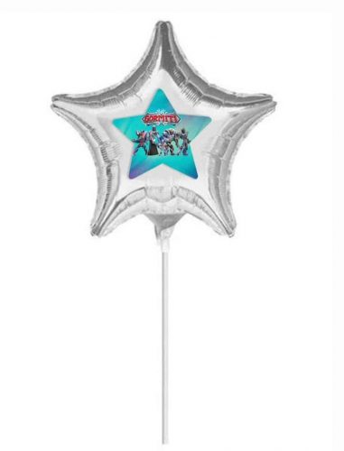 Μπαλόνι Ασημί Αστεράκι με αυτοκόλλητο Gormiti 10''