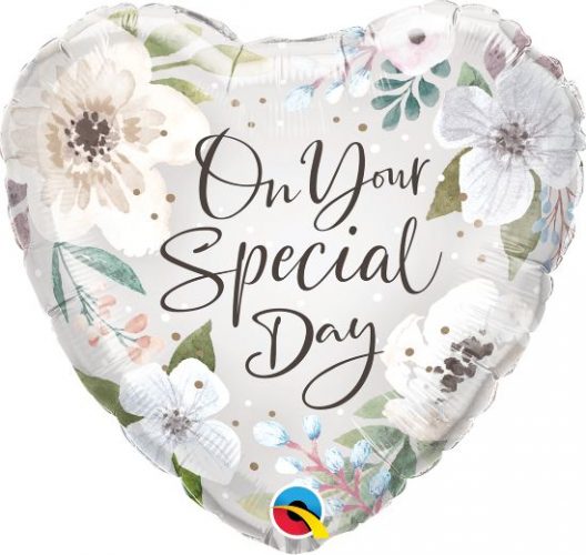 Μπαλόνι Special Day Λευκό Φλοράλ