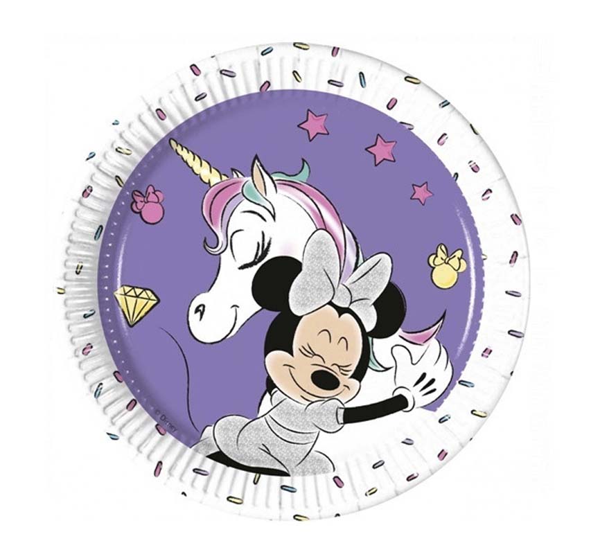 Πιάτα γλυκού Minnie Unicorn (8 τεμ)