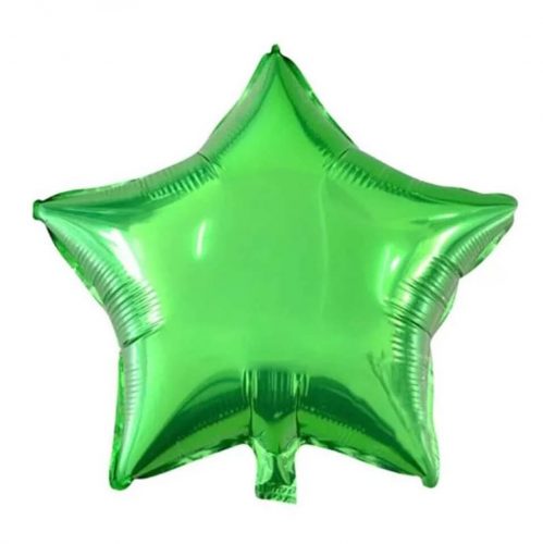 μπαλόνι chrome πράσινο αστέρι 18