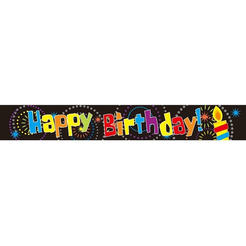 banner happy birthday μαύρο