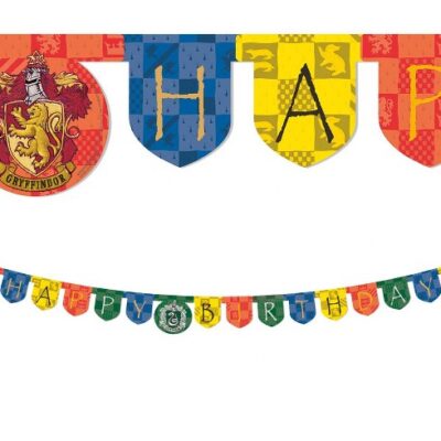 Banner Harry Potter Hogwarts "Happy Birthday"