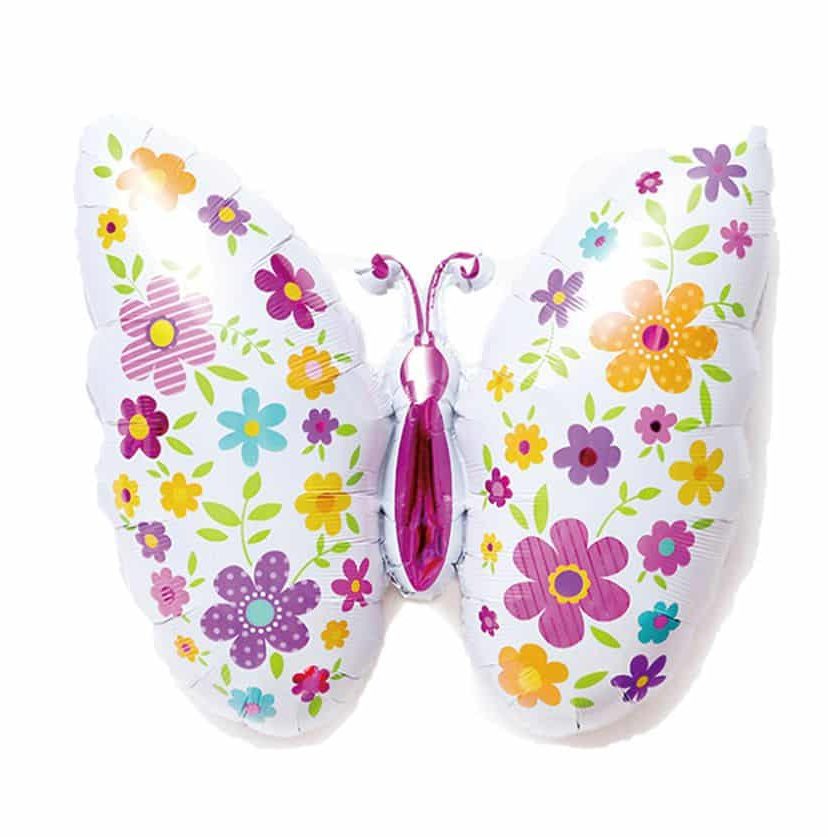 μπαλόνι πεταλούδα με λουλούδια