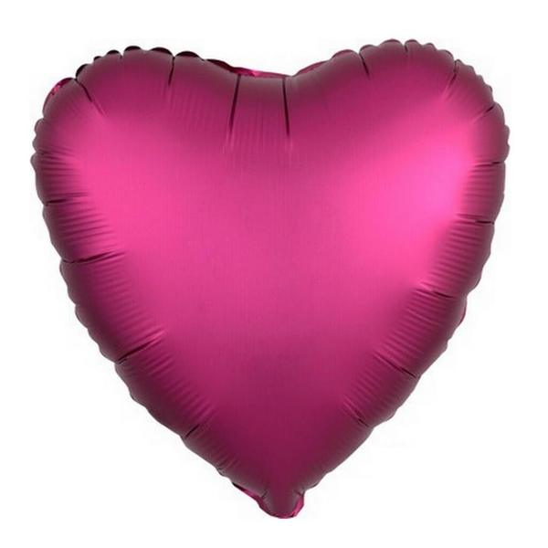 μπαλόνι σατέν μοβ καρδιά 18"