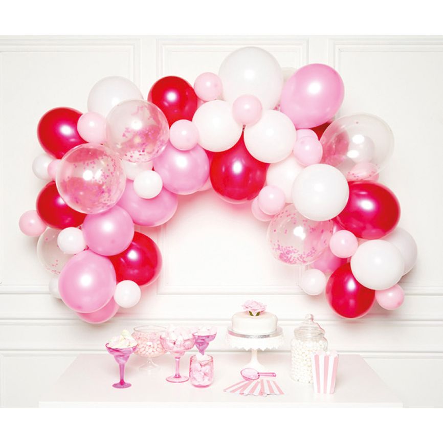 DIY Γιρλάντα Μπαλονιών Ροζ (70 μπαλόνια)