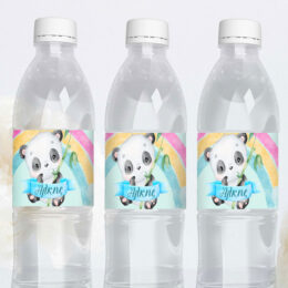 Ετικέτες για μπουκάλια νερού Panda (8 τεμ)
