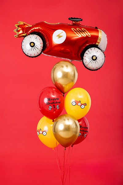 Σετ μπαλόνια Happy Birthday Cars mix (6 τεμ)