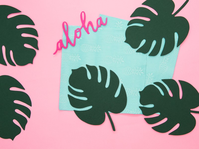 Διακοσμητικά Τροπικά φύλλα Aloha (6 τεμ)