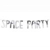 Διακοσμητικό μπάνερ ασημί "Space Party"