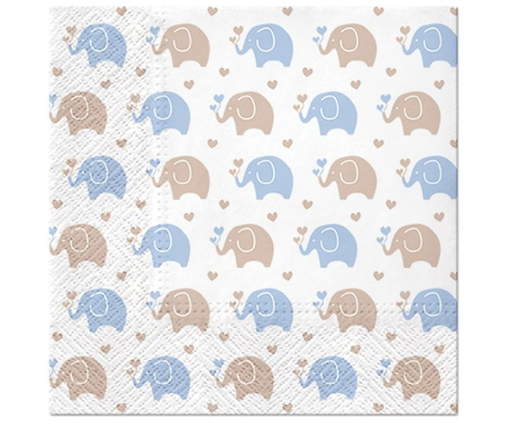 Χαρτοπετσέτες Baby Elephant γαλάζιο (20 τεμ)