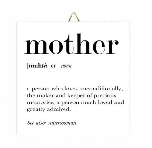 Ξύλινο Καδράκι "Mother means.."