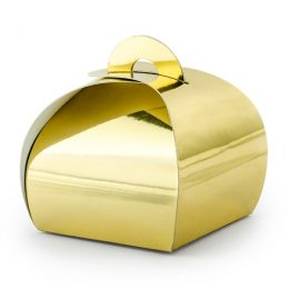 Χρυσό κουτάκι για μπομπονιέρα (10 τεμ)
