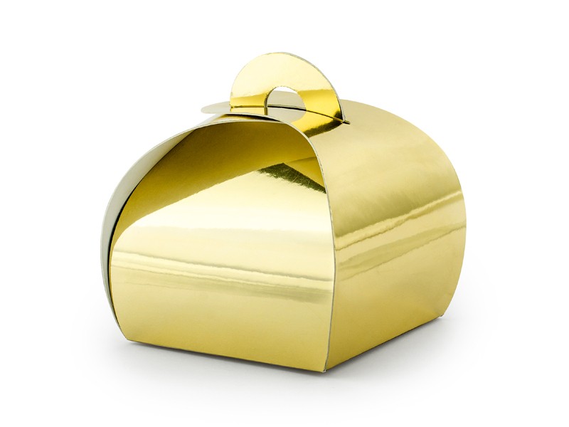 Χρυσό κουτάκι για μπομπονιέρα (10 τεμ)