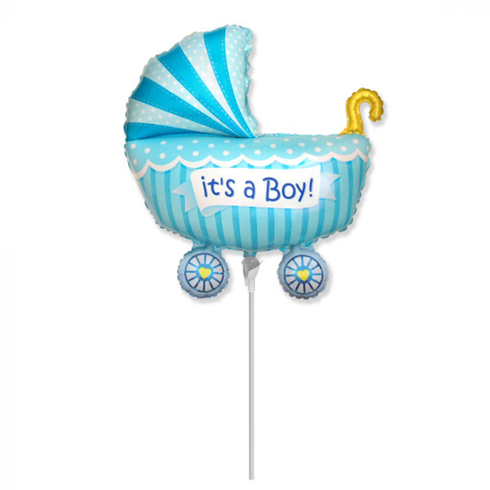 Mini Shape μπαλόνι Its a boy Καροτσάκι Μπλε