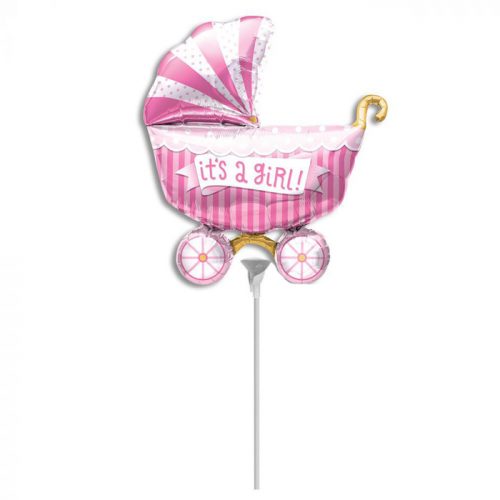 Mini Shape μπαλόνι Its a Girl Καροτσάκι Ροζ