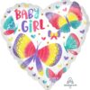 Μπαλόνι καρδιά Baby Girl Πεταλούδες