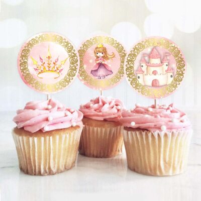 Topper Cupcake Πριγκίπισσα (8 τεμ)