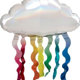 Μπαλόνι Ιριδίζον Σύννεφο με Rainbow Streamers