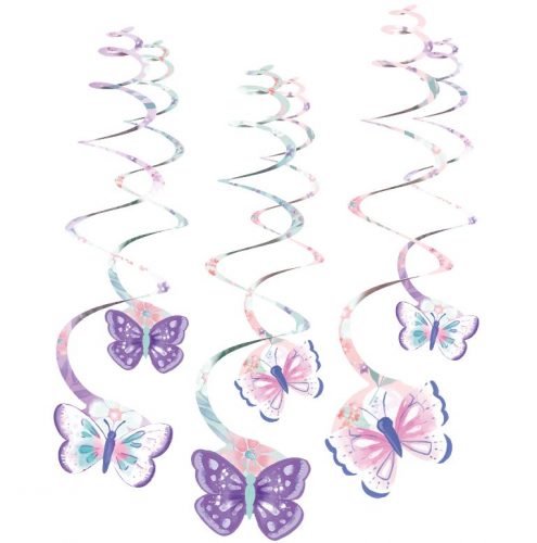 Διακοσμητικά Οροφής Swirls Πεταλούδες (6 τεμ)
