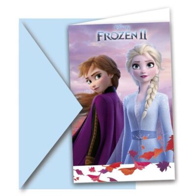 Προσκλήσεις πάρτυ με Φάκελο Frozen II (6 τεμ)