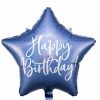 Μπαλόνι Αστέρι Happy Birthday Μπλε Navy
