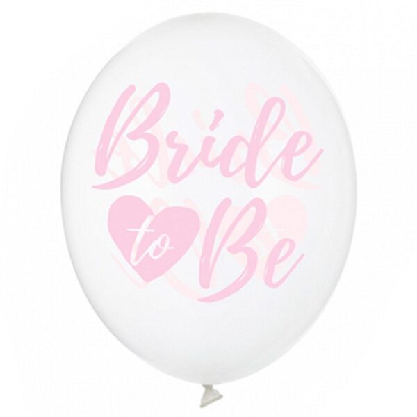 Σετ Διάφανα με ροζ Μπαλόνια Bride to Be (6 τεμ)