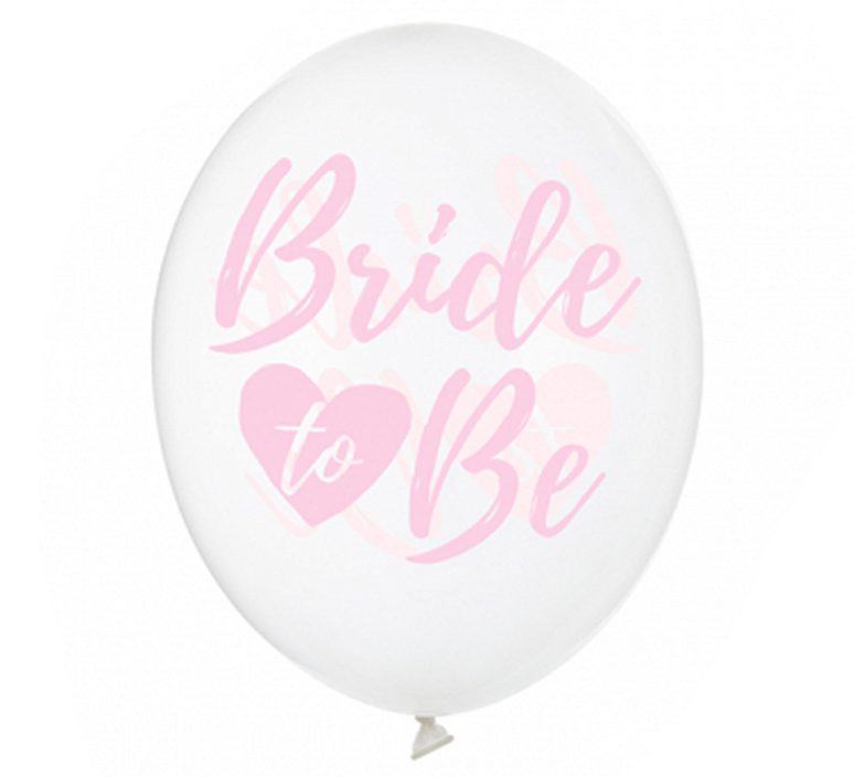 Σετ Διάφανα με ροζ Μπαλόνια Bride to Be (6 τεμ)