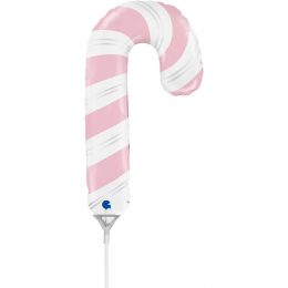 Mini Shape Μπαλόνι ροζ Candy Cane