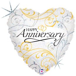 Μπαλόνι Επετείου Καρδιά "Happy Anniversary"