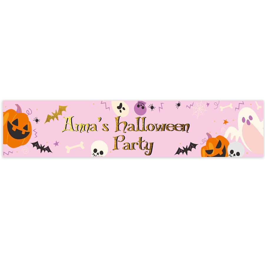 Banner Halloween Pinky Boo