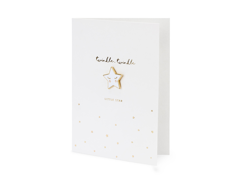 Ευχετήρια Κάρτα Twinkle με αποσπώμενη καρφίτσα Αστεράκι