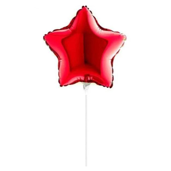 10" Mini Shape μπαλόνι Κόκκινο Αστέρι