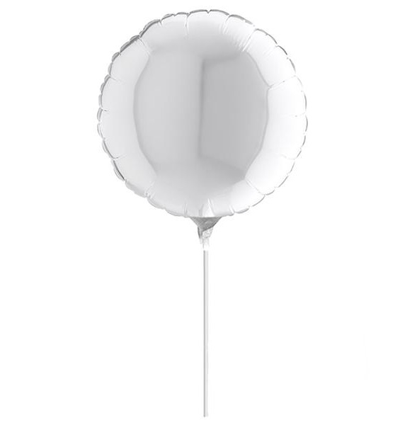 10" Mini Shape μπαλόνι Άσπρο