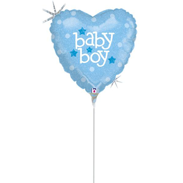 10" Mini Shape Μπαλόνι Καρδιά Baby Boy
