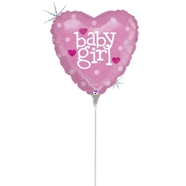 10" Mini Shape Μπαλόνι Καρδιά Baby Girl