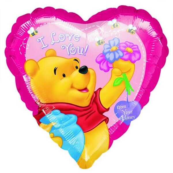 18" Μπαλόνι Καρδιά Winnie the Pooh I Love You