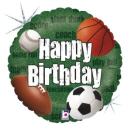 18'' Μπαλόνι Sports Balls Happy Birthday