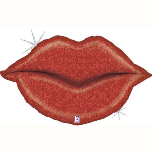 39'' Μπαλόνι Κόκκινα Χείλια με Glitter
