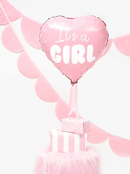 18" Μπαλόνι ροζ καρδιά It's a Girl
