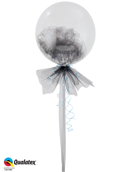 Bubble μπαλόνι διάφανο με τούλι