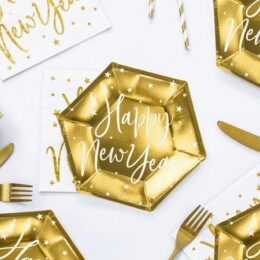 Πιάτα χρυσά Happy New Year