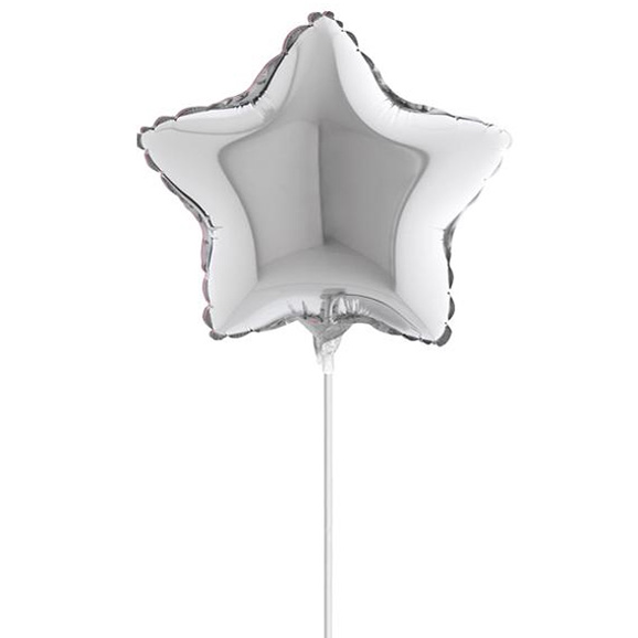 10" Mini Shape μπαλόνι Ασημί Αστέρι