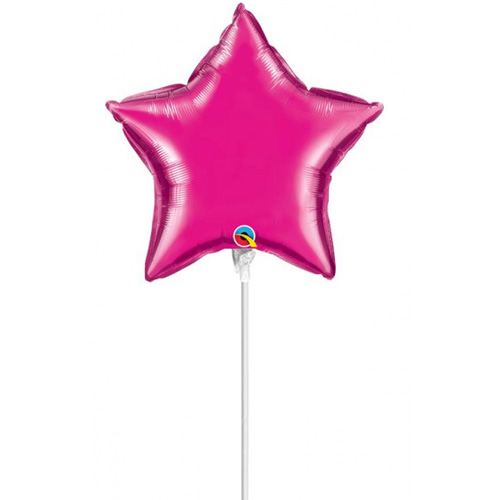 10" Mini Shape μπαλόνι Φούξια Αστέρι