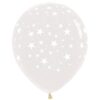 12'' Μπαλόνι Διάφανο Τυπωμένο με Άσπρα Αστέρια