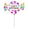 8" Mini Shape Μπαλόνι Καραμέλα 'Happy Birthday'