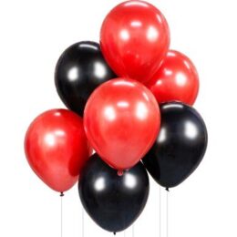 Σετ Μπαλόνια Κόκκινα & Μαύρα (7 τεμ)