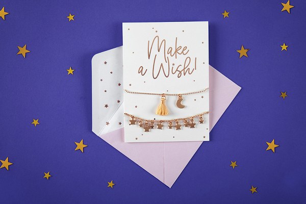 Κάρτα με δύο Βραχιόλια Make a Wish