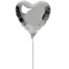 10" Mini Shape μπαλόνι Ασημί Καρδιά