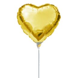 10" Mini Shape μπαλόνι Χρυσή Καρδιά